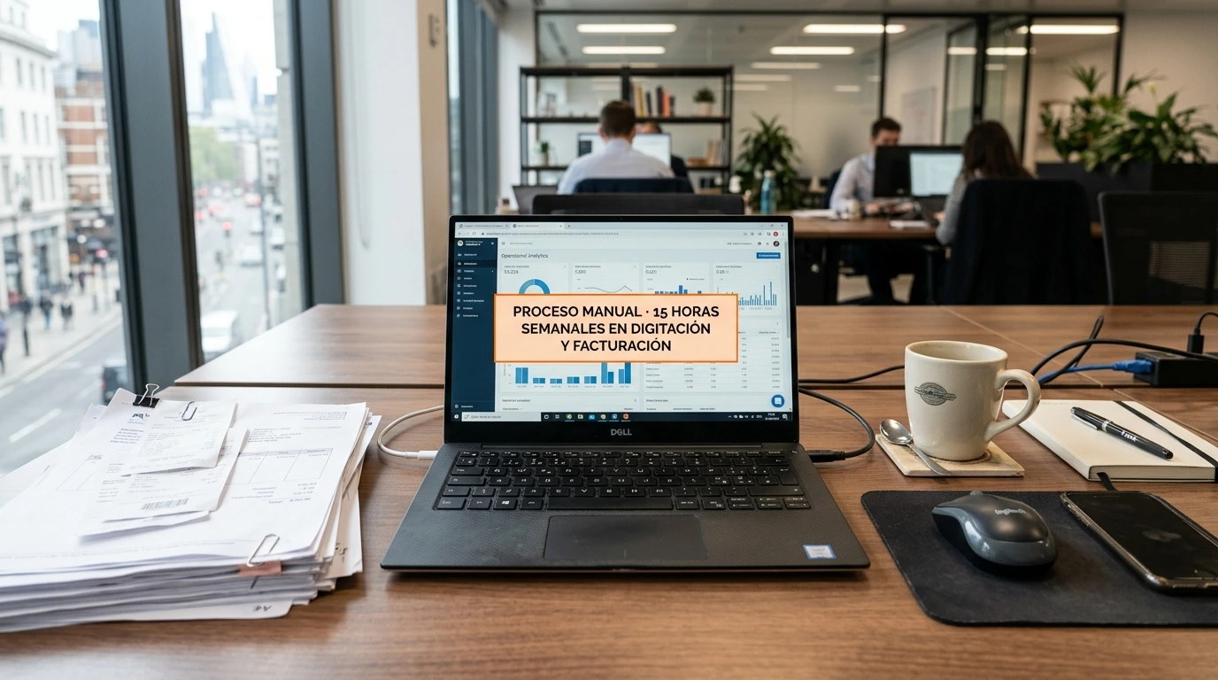 Procesos manuales repetitivos y digitación en oficina