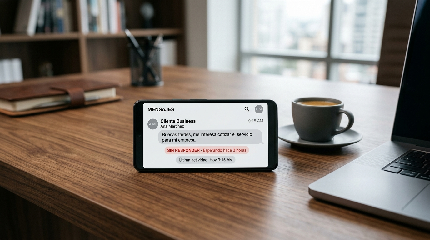 Fuga comercial en WhatsApp por demora en respuestas